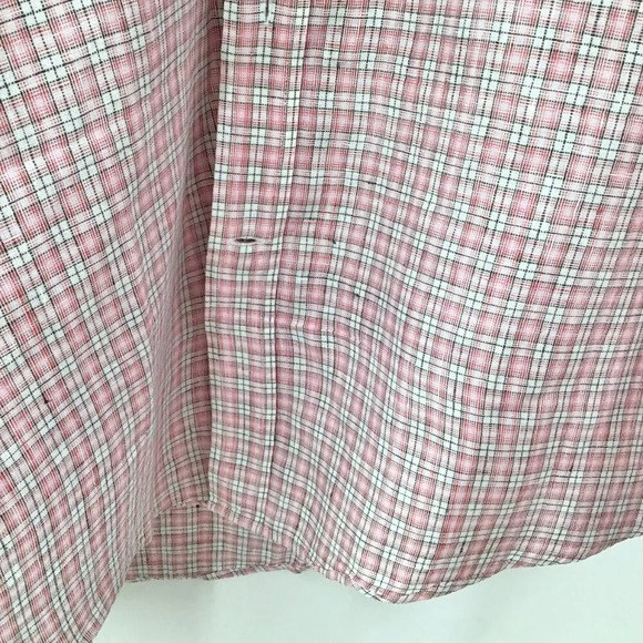 Mens Baird McNutt Irish Linen Button Down Shirt 17/35 Red Plaid Preppy Old Money - Picture 5 of 11